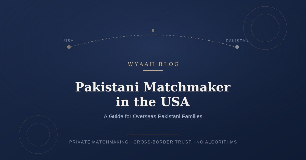 Pakistani Matchmaker in USA